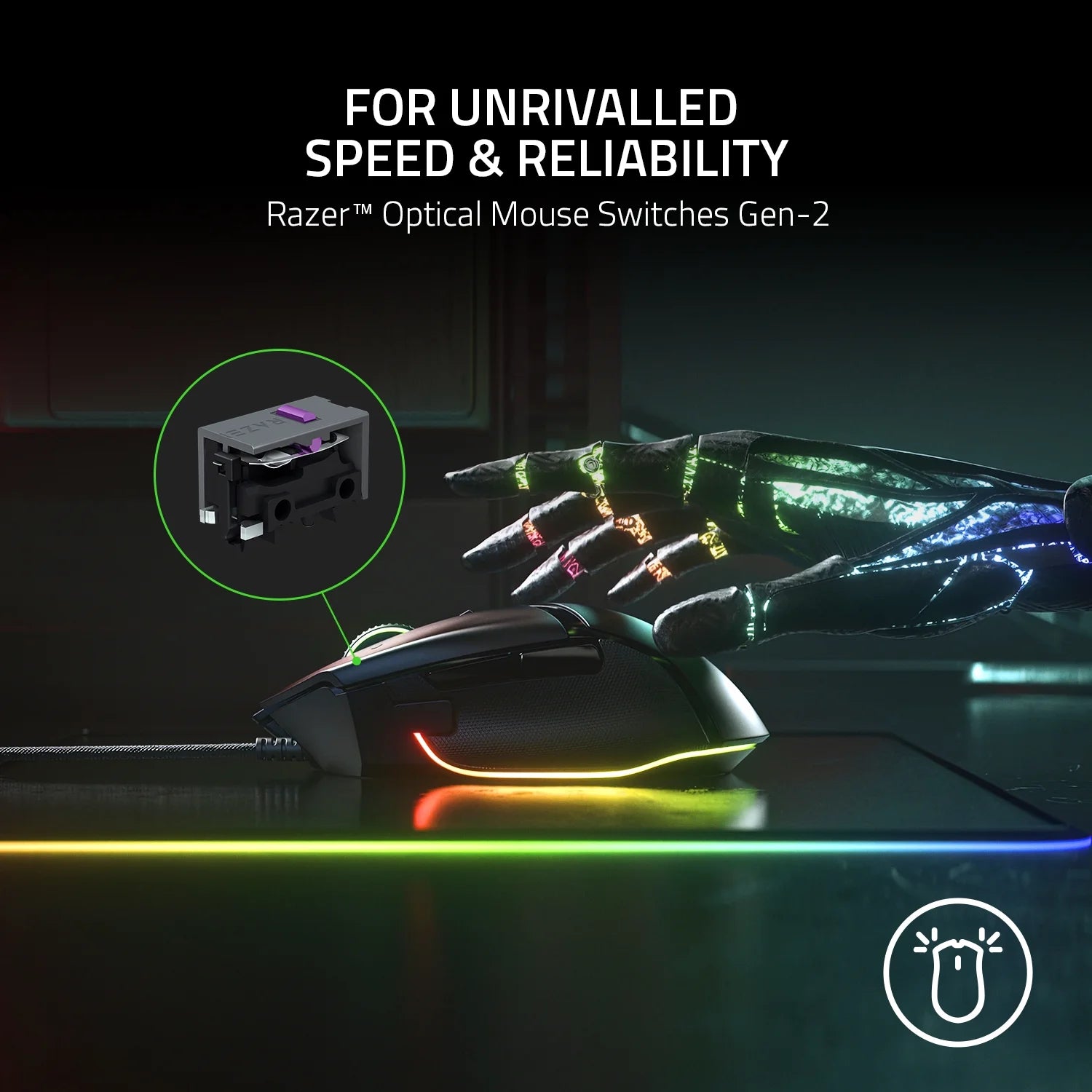 Basilisk V3 Customizable Ergonomic Wired PC Gaming Mouse, Chroma RGB, 26K Optical Sensor, Hyperscroll Tilt Wheel, Black